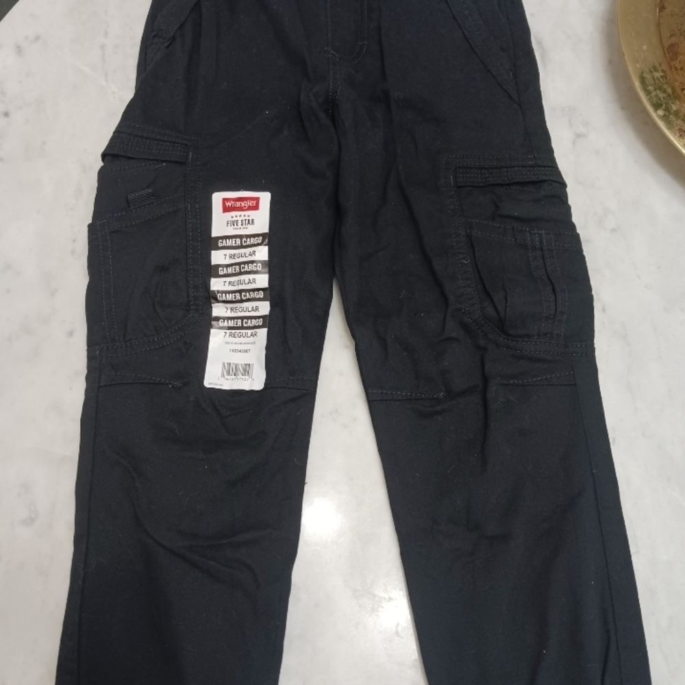 Wrangler Boy's Black Cargo Pants